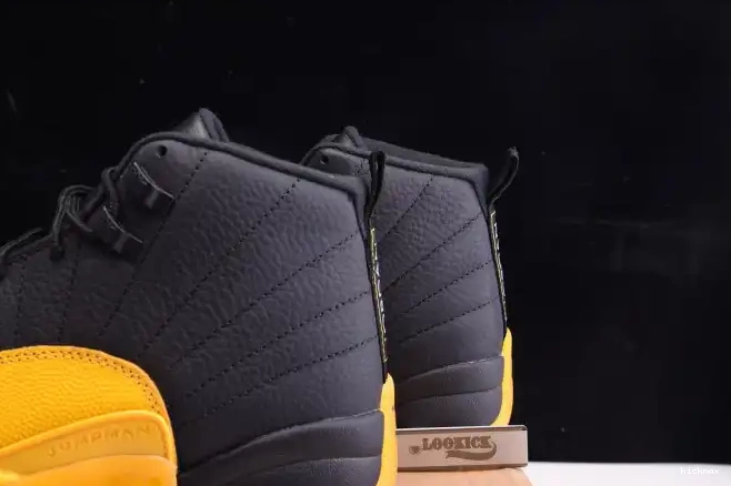 Rep MAX Gold University Air Jordan 12 130690-070 Black Retro 0416